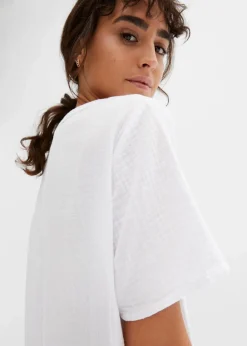 Musselin Long-Tunika aus reiner Baumwolle Damen Bekleidung·Jacken & Mäntel|Blusen & Tuniken