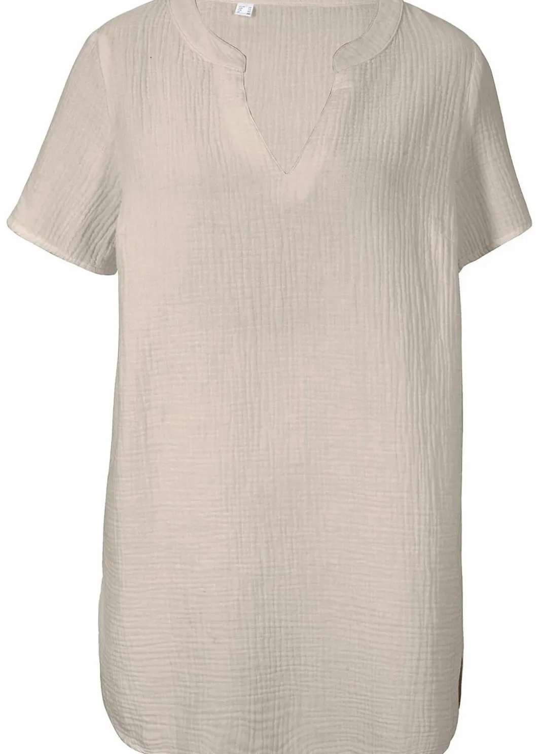 Damen bonprix Blusen & Tuniken|Bekleidung·Jacken & Mäntel|Musselin Long-Tunika aus reiner Baumwolle