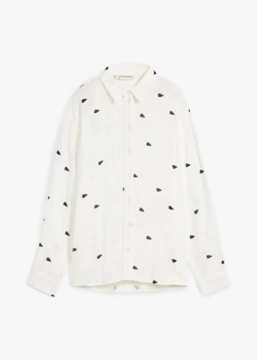 Clearance Musselin-Bluse mit Herzen Damen Blusen & Tuniken|Bekleidung·Jacken & Mäntel