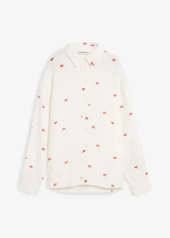 Sale Musselin-Bluse mit Herzen Damen Bekleidung·Jacken & Mäntel|Blusen & Tuniken