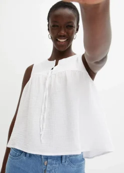 New Musselin-Blusentop Damen Shirts & Tops|Blusen & Tuniken