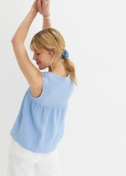 Musselin-Blusentop Damen Bekleidung·Jacken & Mäntel|Blusen & Tuniken