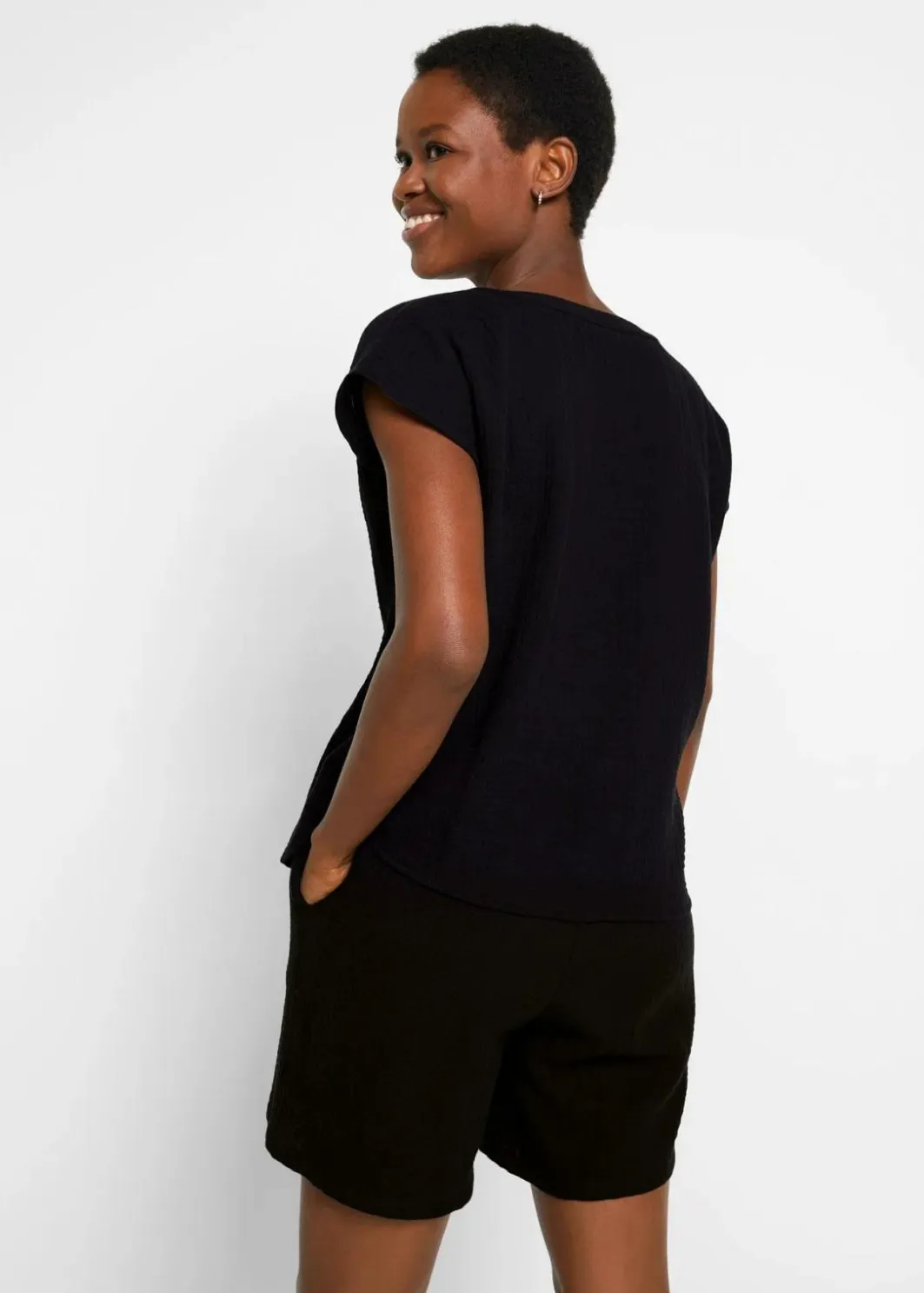 Clearance Musselin-Blusentop aus reiner Baumwolle Damen Blusen & Tuniken|Bekleidung·Jacken & Mäntel