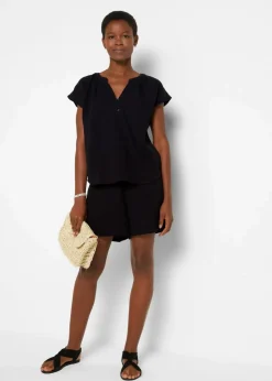 Clearance Musselin-Blusentop aus reiner Baumwolle Damen Blusen & Tuniken|Bekleidung·Jacken & Mäntel