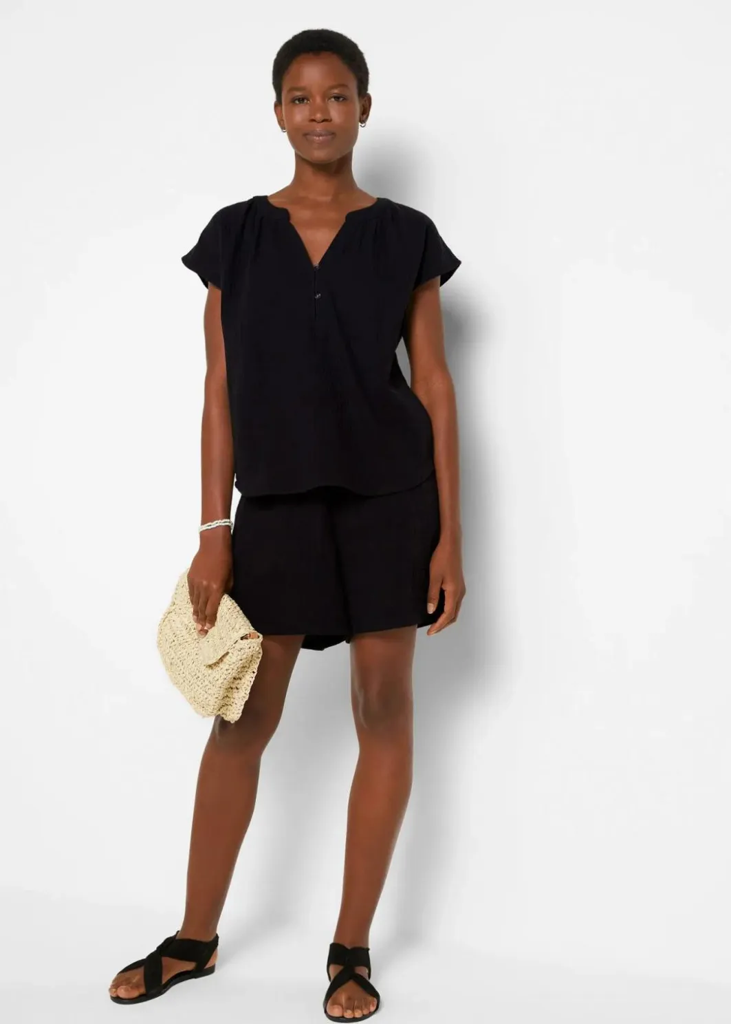 Clearance Musselin-Blusentop aus reiner Baumwolle Damen Blusen & Tuniken|Bekleidung·Jacken & Mäntel