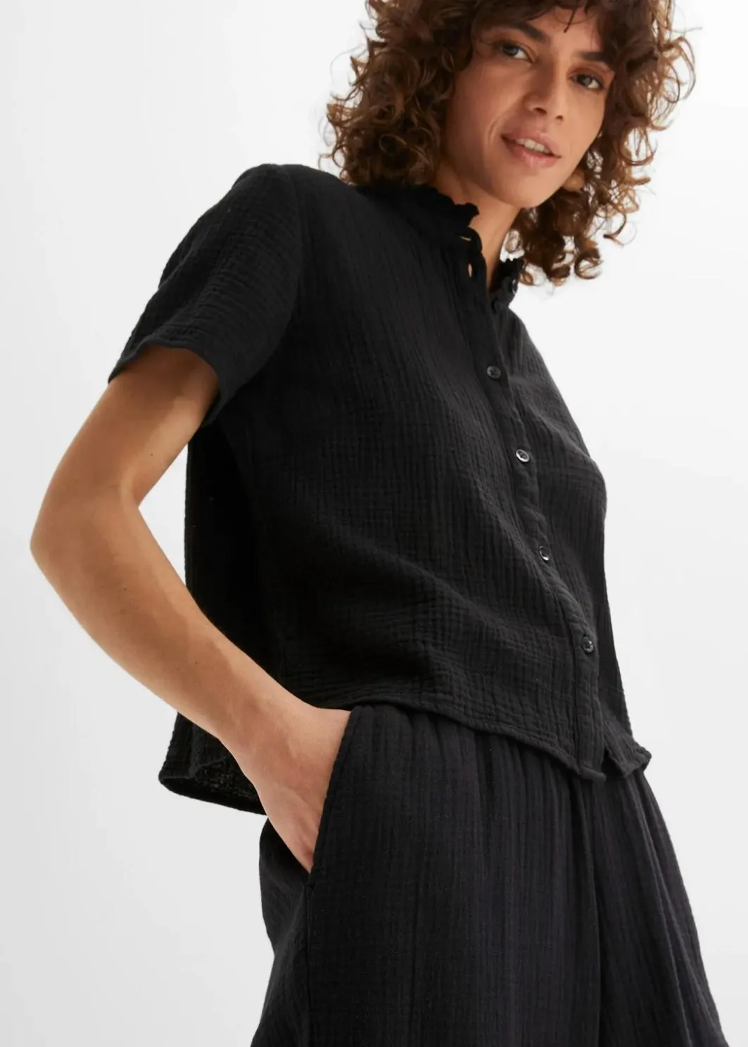 Damen bonprix Bekleidung·Kleider|Hosen|Musselin-Culotte aus Baumwolle
