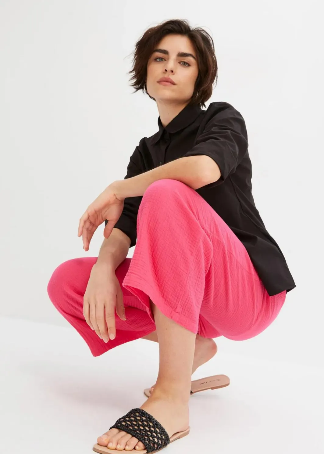 Online Musselin-Culotte aus Baumwolle Damen Hosen|Bekleidung·Kleider
