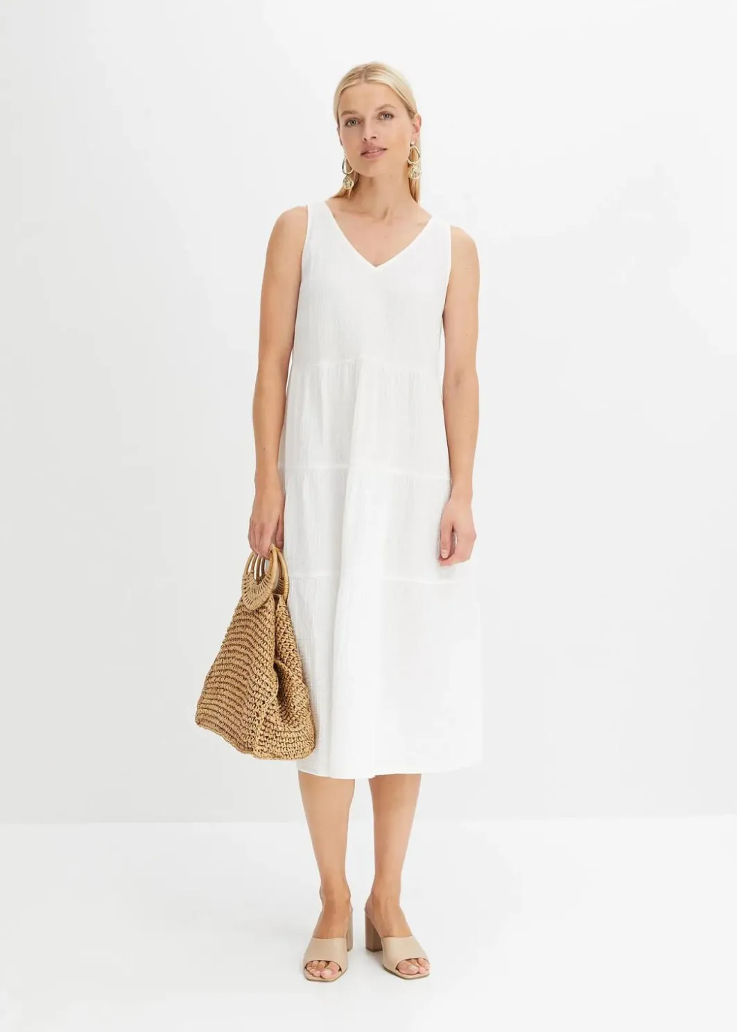 Discount Musselin-Kleid aus reiner Baumwolle Damen Bekleidung·Pullover & Strickjacken|Kleider