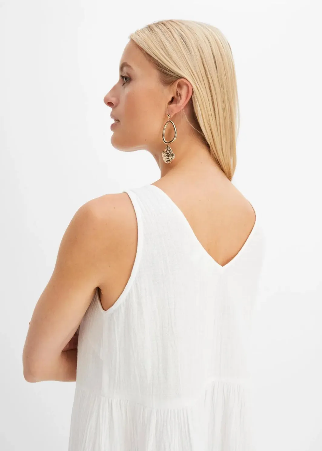 Discount Musselin-Kleid aus reiner Baumwolle Damen Bekleidung·Pullover & Strickjacken|Kleider