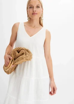 Discount Musselin-Kleid aus reiner Baumwolle Damen Bekleidung·Pullover & Strickjacken|Kleider