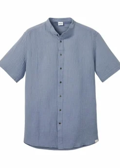Herren bonprix Hemden|Große Größen|Musselin-Kurzarmhemd