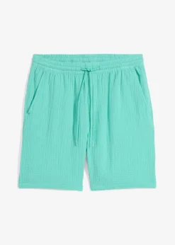 Herren bonprix Große Größen|Shorts|Musselin-Shorts aus reiner Baumwolle, Regular Fit