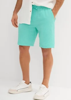 Herren bonprix Große Größen|Shorts|Musselin-Shorts aus reiner Baumwolle, Regular Fit