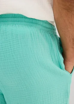 Herren bonprix Große Größen|Shorts|Musselin-Shorts aus reiner Baumwolle, Regular Fit