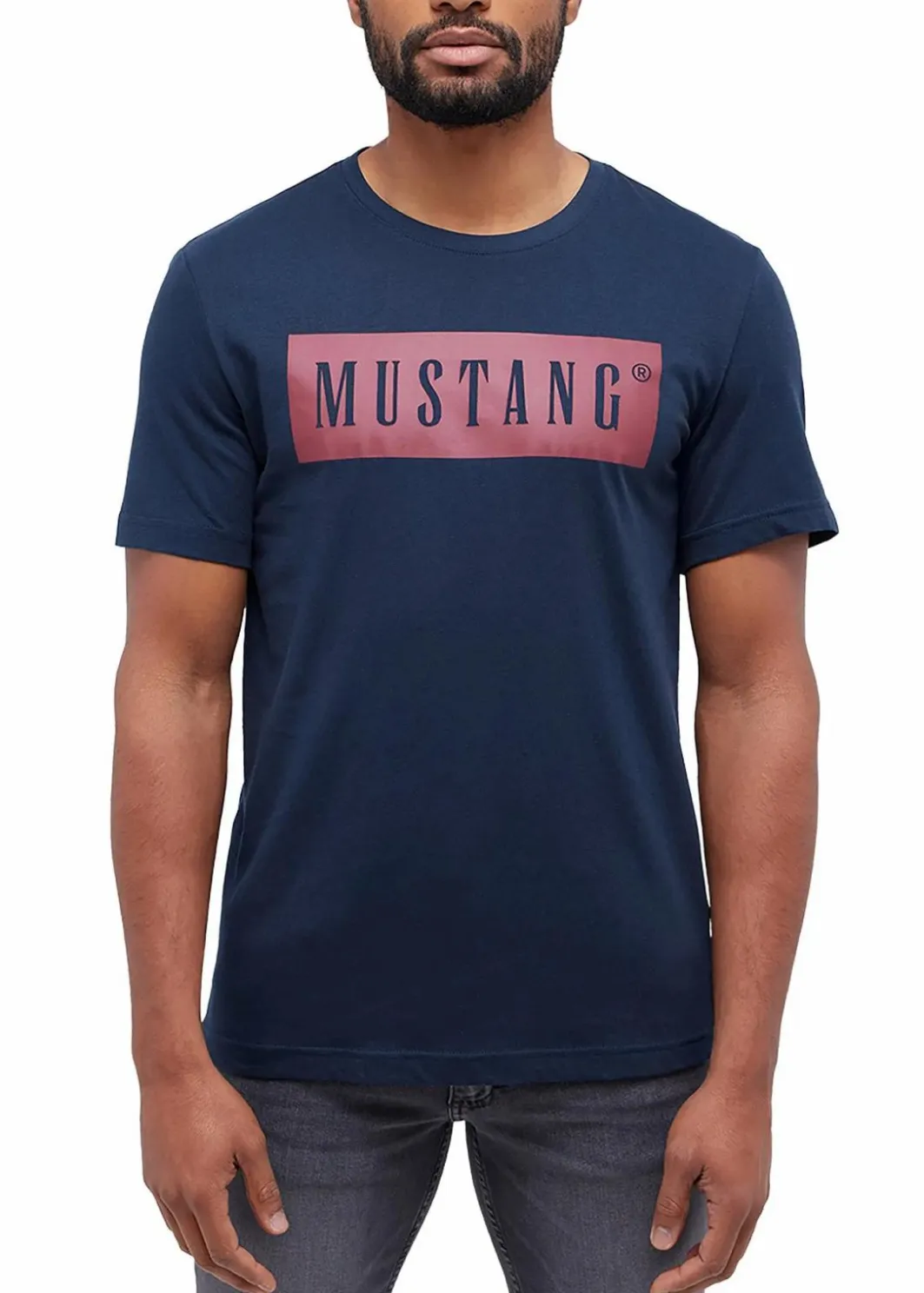 Herren Mustang Jeans Große Größen|Marken|Mustang Austin T-Shirt aus reiner Baumwolle