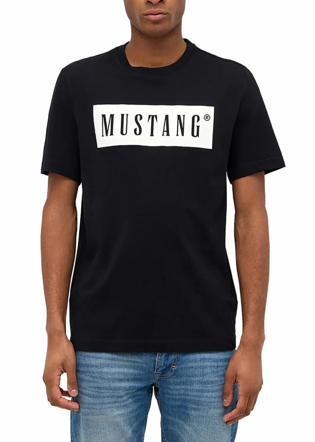 Herren Mustang Jeans Große Größen|Marken|Mustang Austin T-Shirt aus reiner Baumwolle
