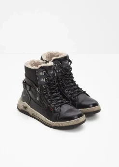 Damen Mustang Sneaker|Gefütterte Winterschuhe|High-Top-Sneaker