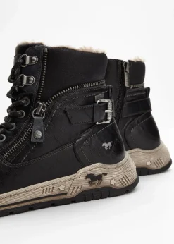 Damen Mustang Sneaker|Gefütterte Winterschuhe|High-Top-Sneaker