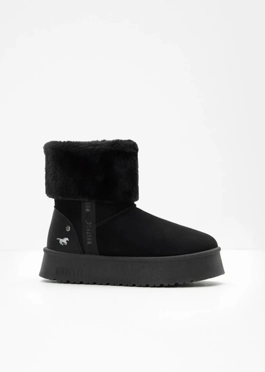 Damen Mustang High Heels|Gefütterte Winterschuhe|Plateau-Boots