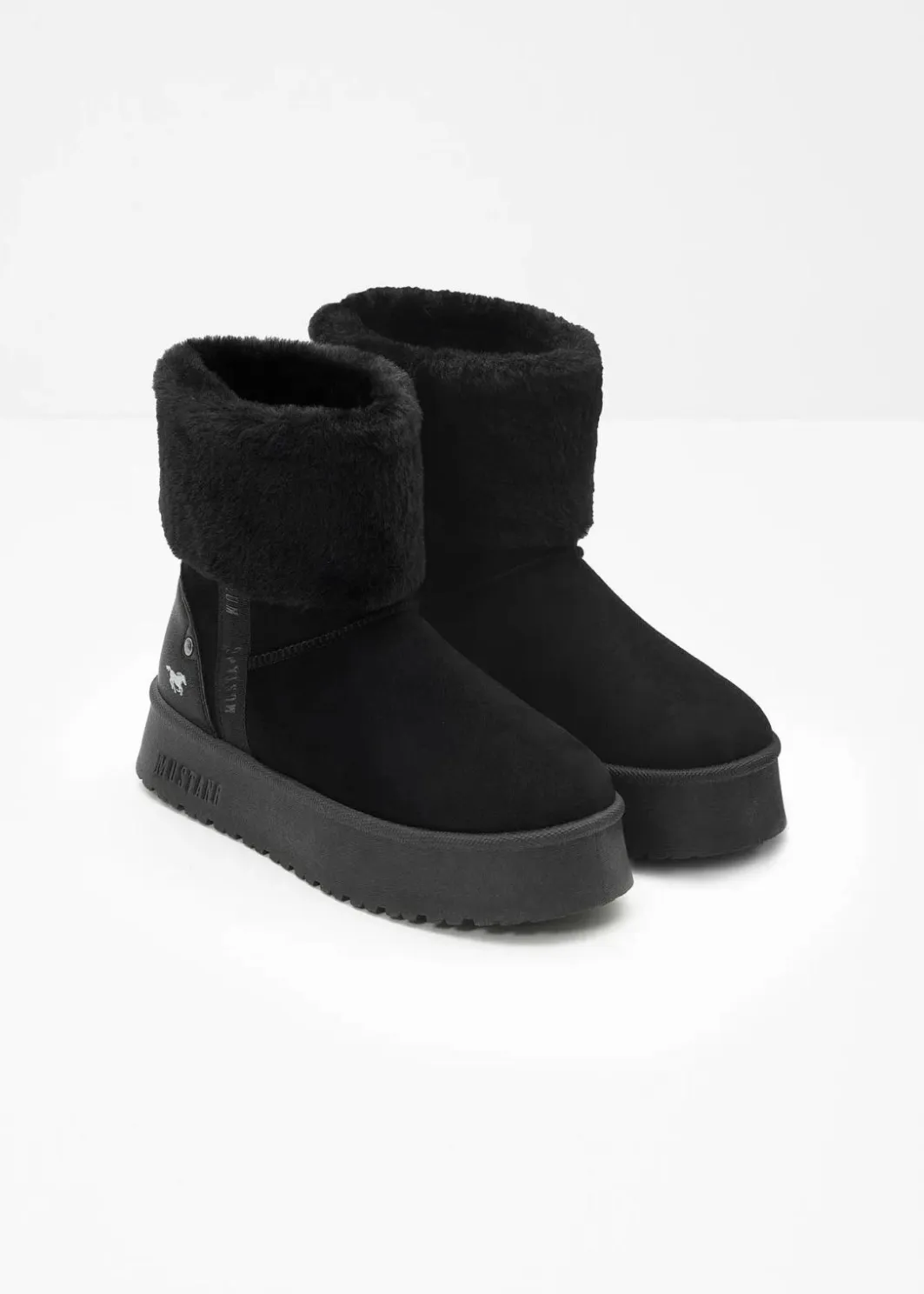 Damen Mustang High Heels|Gefütterte Winterschuhe|Plateau-Boots
