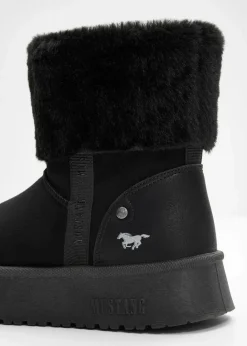 Damen Mustang High Heels|Gefütterte Winterschuhe|Plateau-Boots