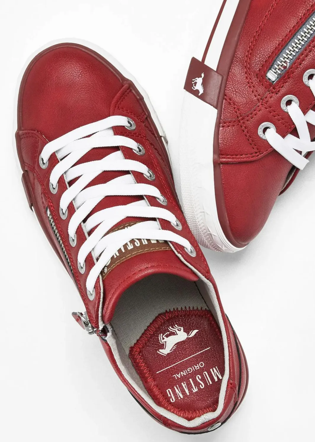 New Sneaker mit Reißverschluss Damen Sneaker|High Heels