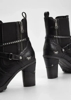 Damen Mustang High Heels|Gefütterte Winterschuhe|Stiefelette