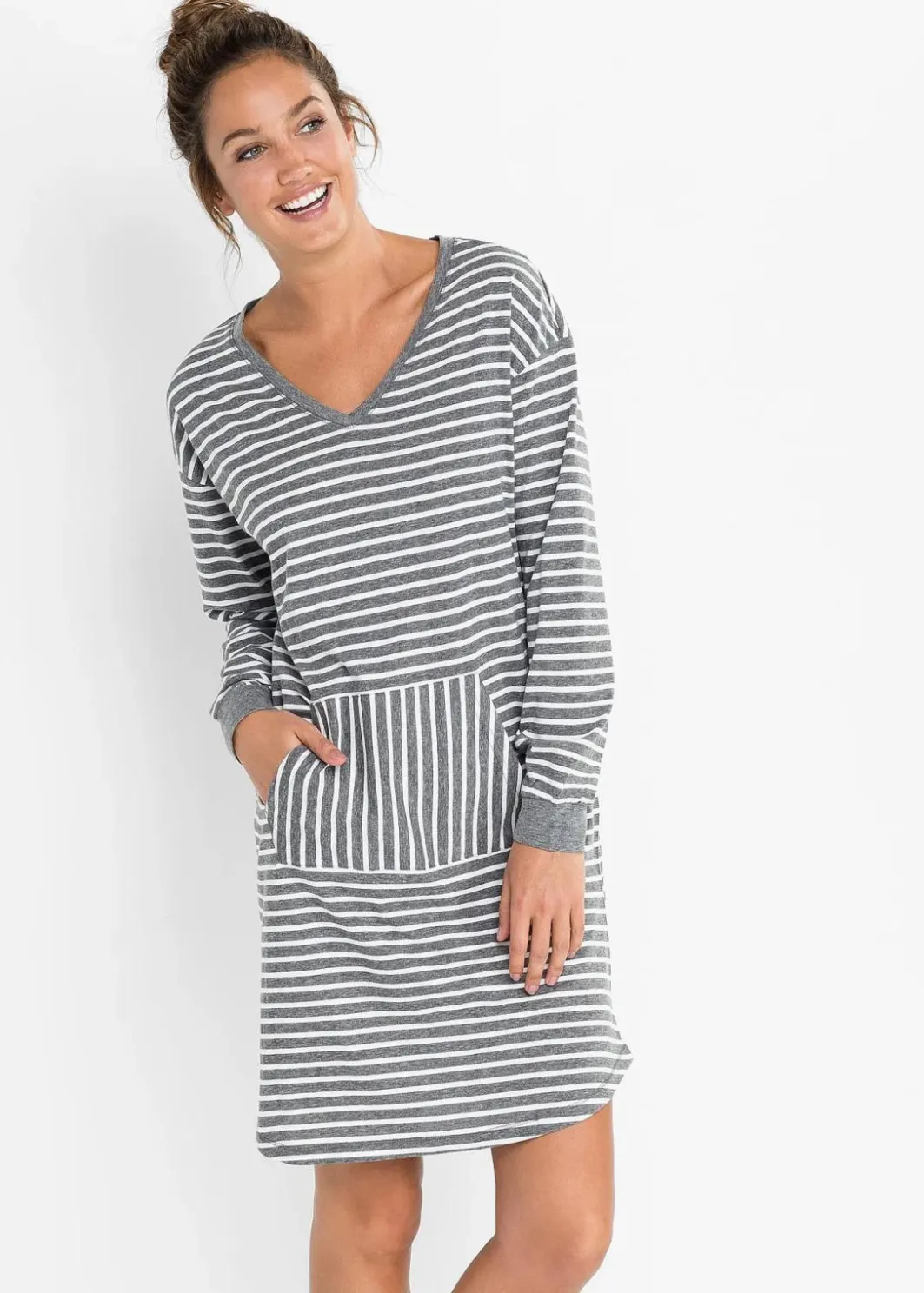 Damen bonprix Wäsche·Nachtwäsche|Nachhaltigere Materialien|Nachthemd mit Bio-Baumwolle