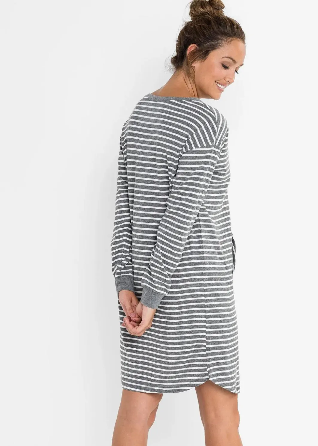 Damen bonprix Wäsche·Nachtwäsche|Nachhaltigere Materialien|Nachthemd mit Bio-Baumwolle