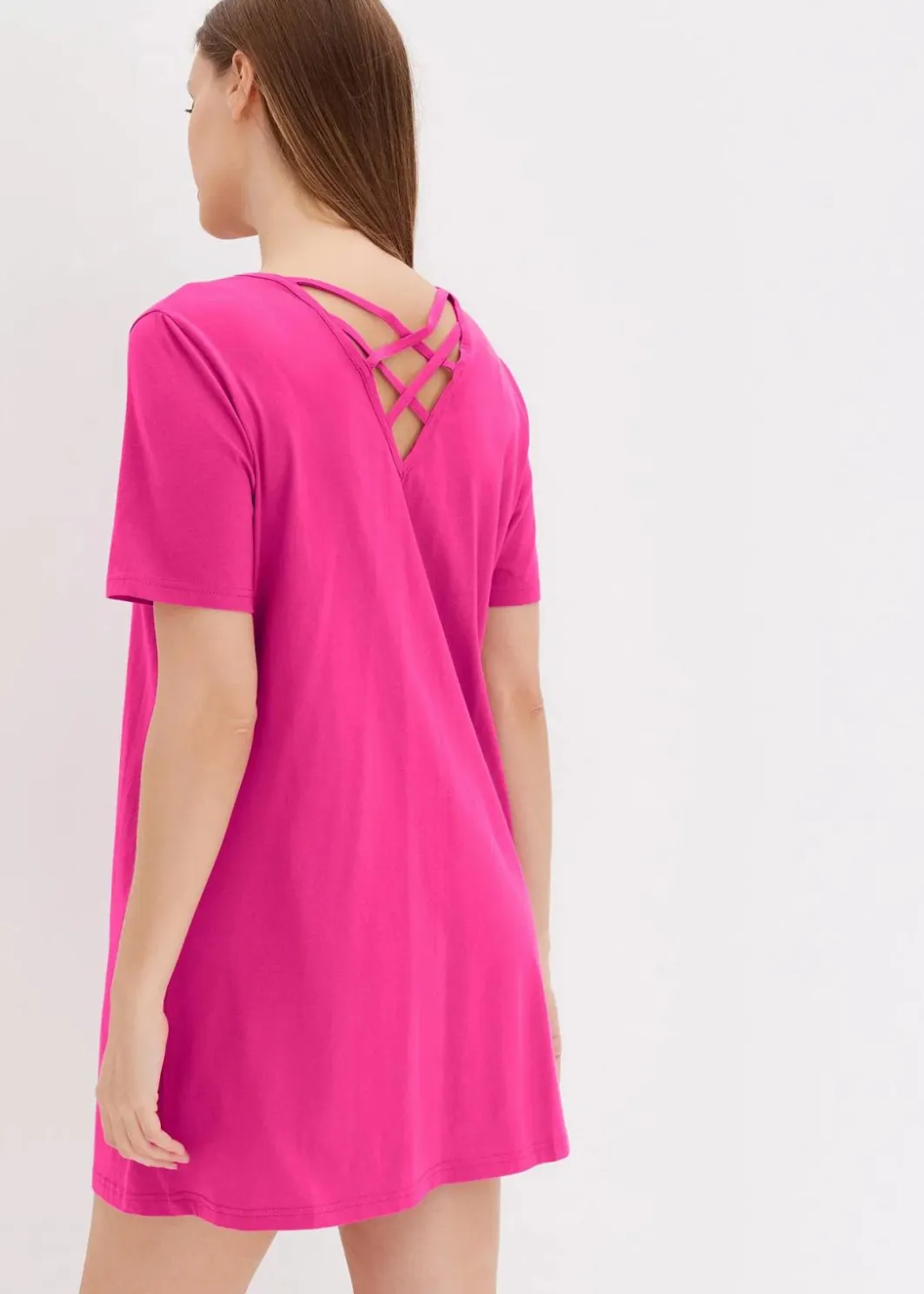 Damen bonprix Nachhaltigere Materialien|Nachtwäsche|Nachthemd mit Rückenausschnitt