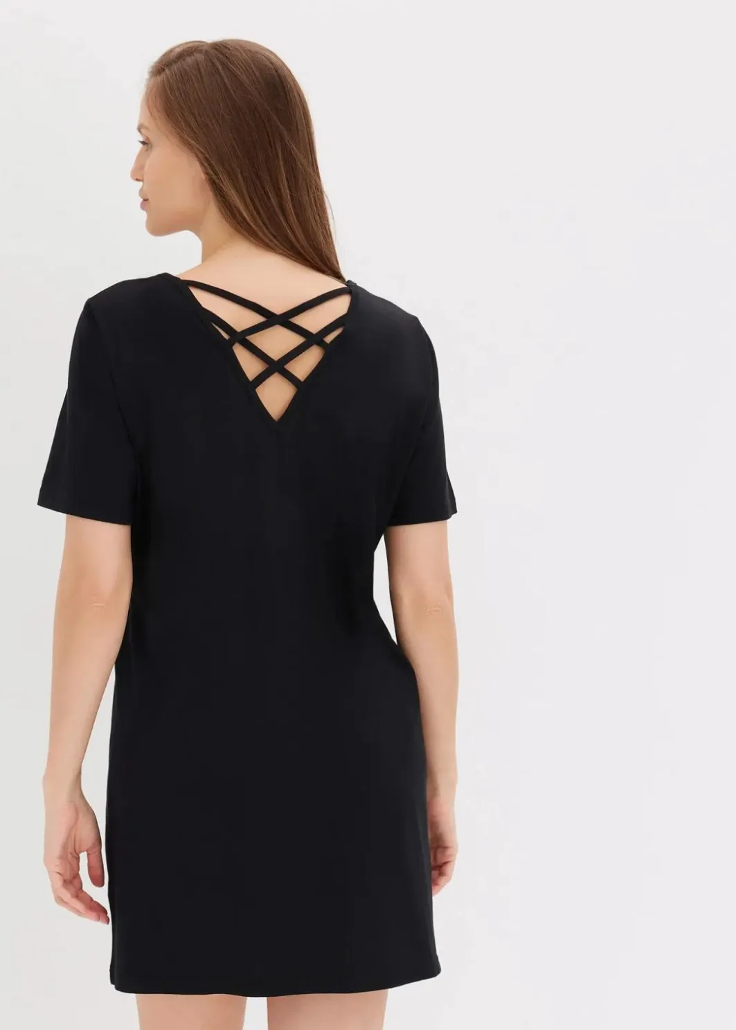 Damen bonprix Nachhaltigere Materialien|Nachtwäsche|Nachthemd mit Rückenausschnitt
