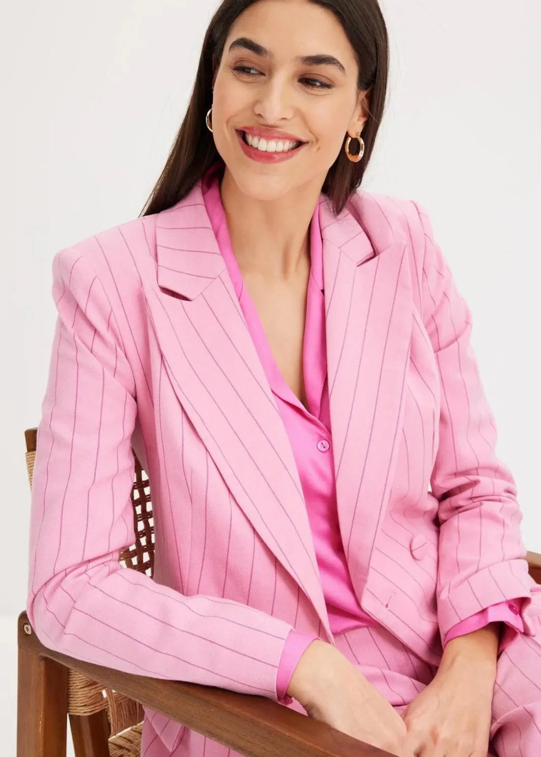 Damen bonprix Blazer|Nadelstreifen Blazer