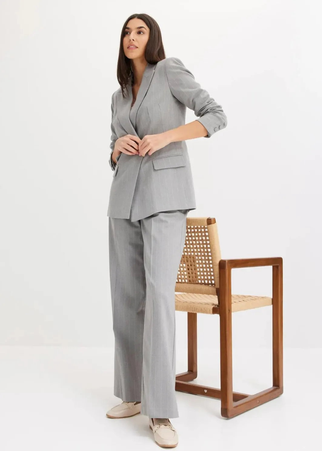 Damen bonprix Blazer|Nadelstreifen Blazer