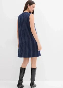 Damen bonprix Bekleidung·Pullover & Strickjacken|Kleider|Nadelstreifen Minikleid aus Viskose-Mix