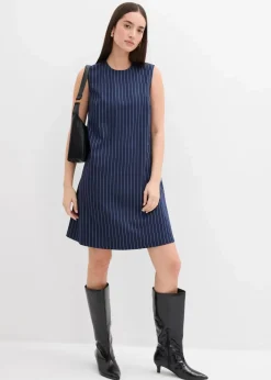 Damen bonprix Bekleidung·Pullover & Strickjacken|Kleider|Nadelstreifen Minikleid aus Viskose-Mix