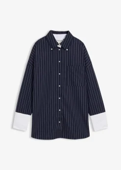 Damen bonprix Bekleidung·Jacken & Mäntel|Blusen & Tuniken|Nadelstreifenbluse aus Viskose-Mix