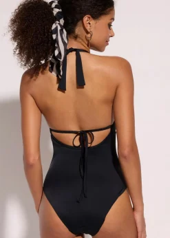 New Neckholder-Badeanzug mit tiefem Ausschnitt Damen Nachhaltigere Materialien|Badeanzüge