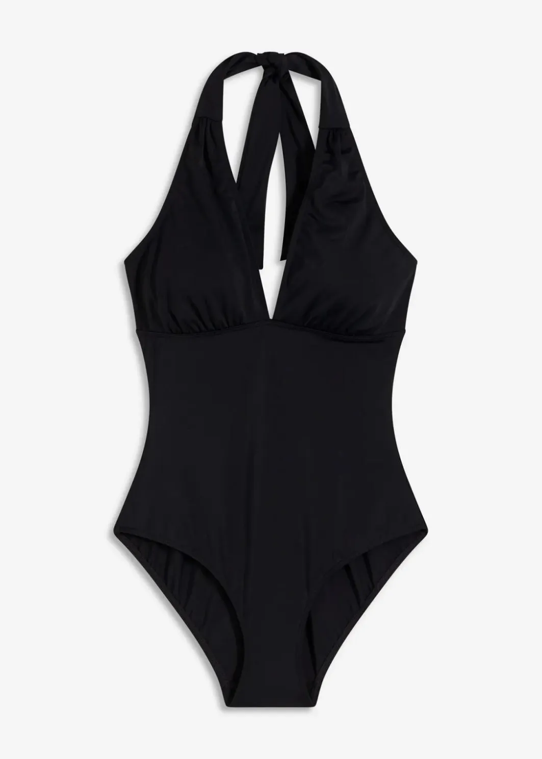 Neckholder-Badeanzug mit tiefem V-Ausschnitt Damen Nachhaltigere Materialien|Badeanzüge