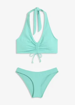 Online Neckholder-Bikini mit Raffung (2-tlg.Set) Damen Nachhaltigere Materialien|Bikinis