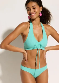 Online Neckholder-Bikini mit Raffung (2-tlg.Set) Damen Nachhaltigere Materialien|Bikinis