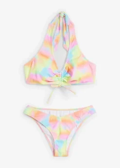 Neckholder-Bikini mit Raffung (2-tlg.Set) Damen Nachhaltigere Materialien|Bikinis
