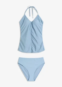 Damen bonprix Nachhaltigere Materialien|Tankinis|Neckholder-Tankini mit Raffung (2-tlg.Set)