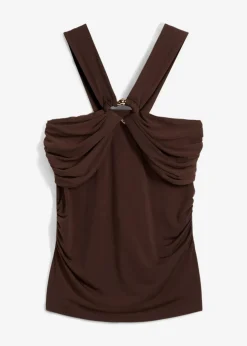Damen bonprix Shirts & Tops|Neckholder-Top mit gehämmerter Deko-Schnalle