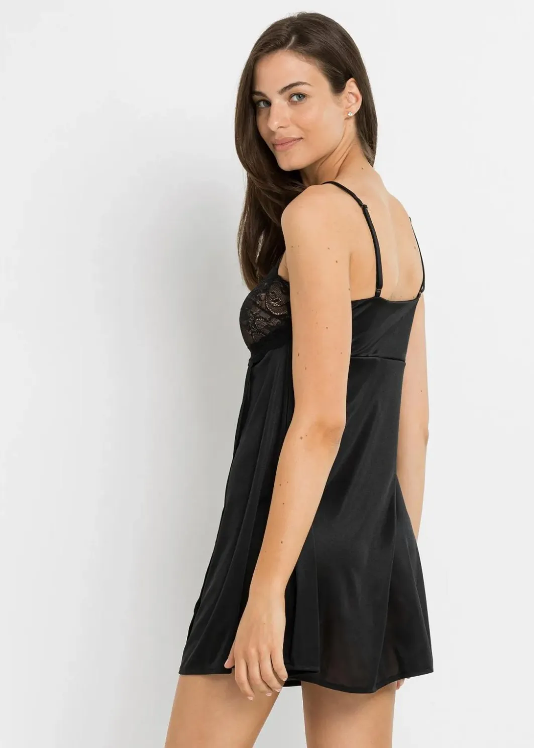 Damen bonprix Wäsche·Corsagen & Negligés|Wäsche·Dessous|Negligé mit Glanzeffekt