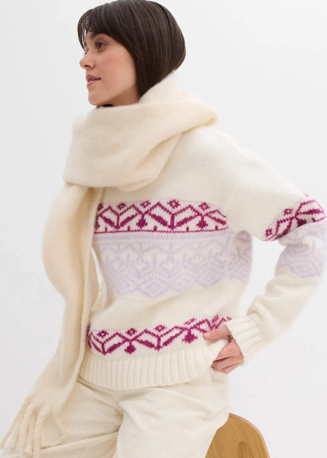 Hot Norweger-Pullover Damen Bekleidung·Umstandsmode|Pullover & Strickjacken