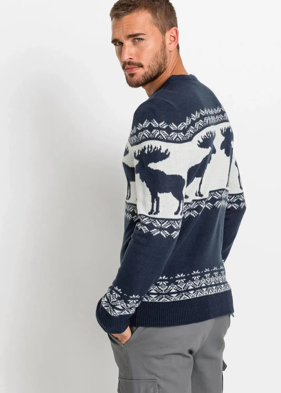 Herren bonprix Große Größen|Pullover & Strickjacken|Norweger-Pullover