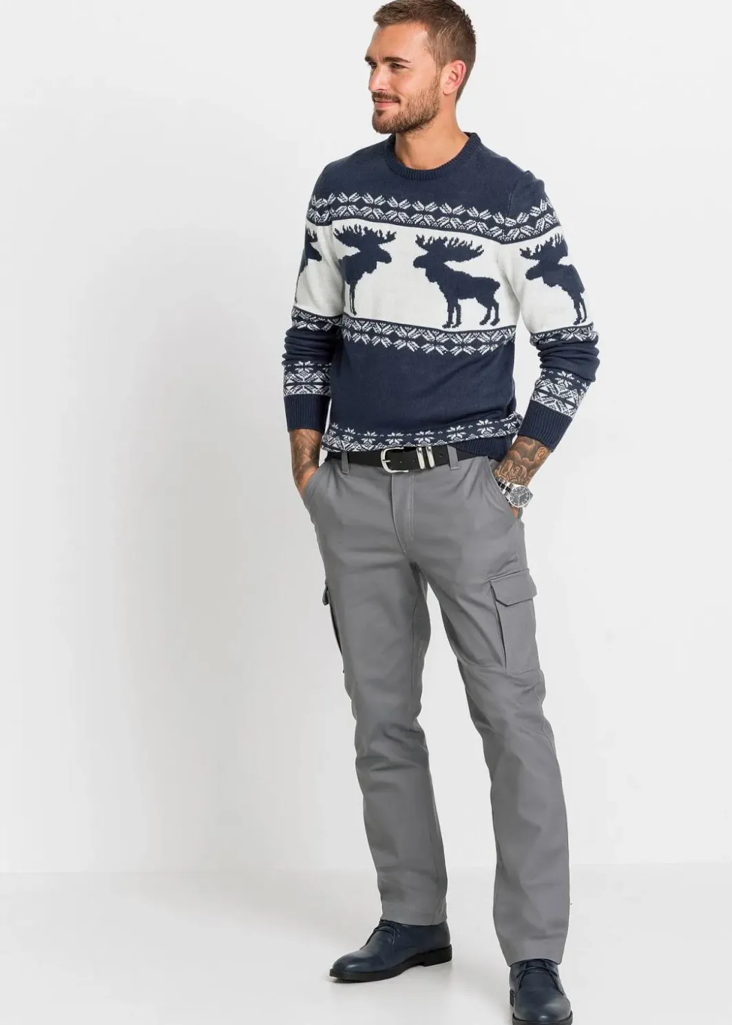 Herren bonprix Große Größen|Pullover & Strickjacken|Norweger-Pullover