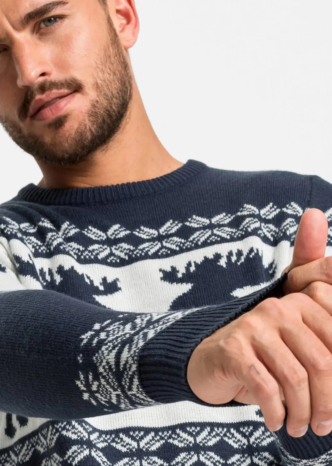 Herren bonprix Große Größen|Pullover & Strickjacken|Norweger-Pullover