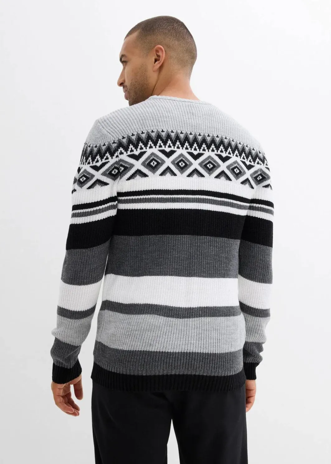 Herren bonprix Große Größen|Pullover & Strickjacken|Norweger-Pullover
