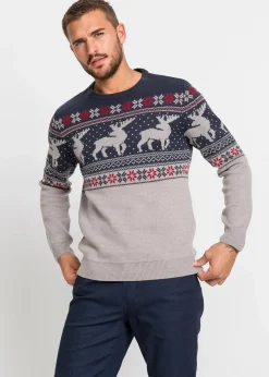 Herren bonprix Pullover & Strickjacken|Große Größen|Norweger-Pullover